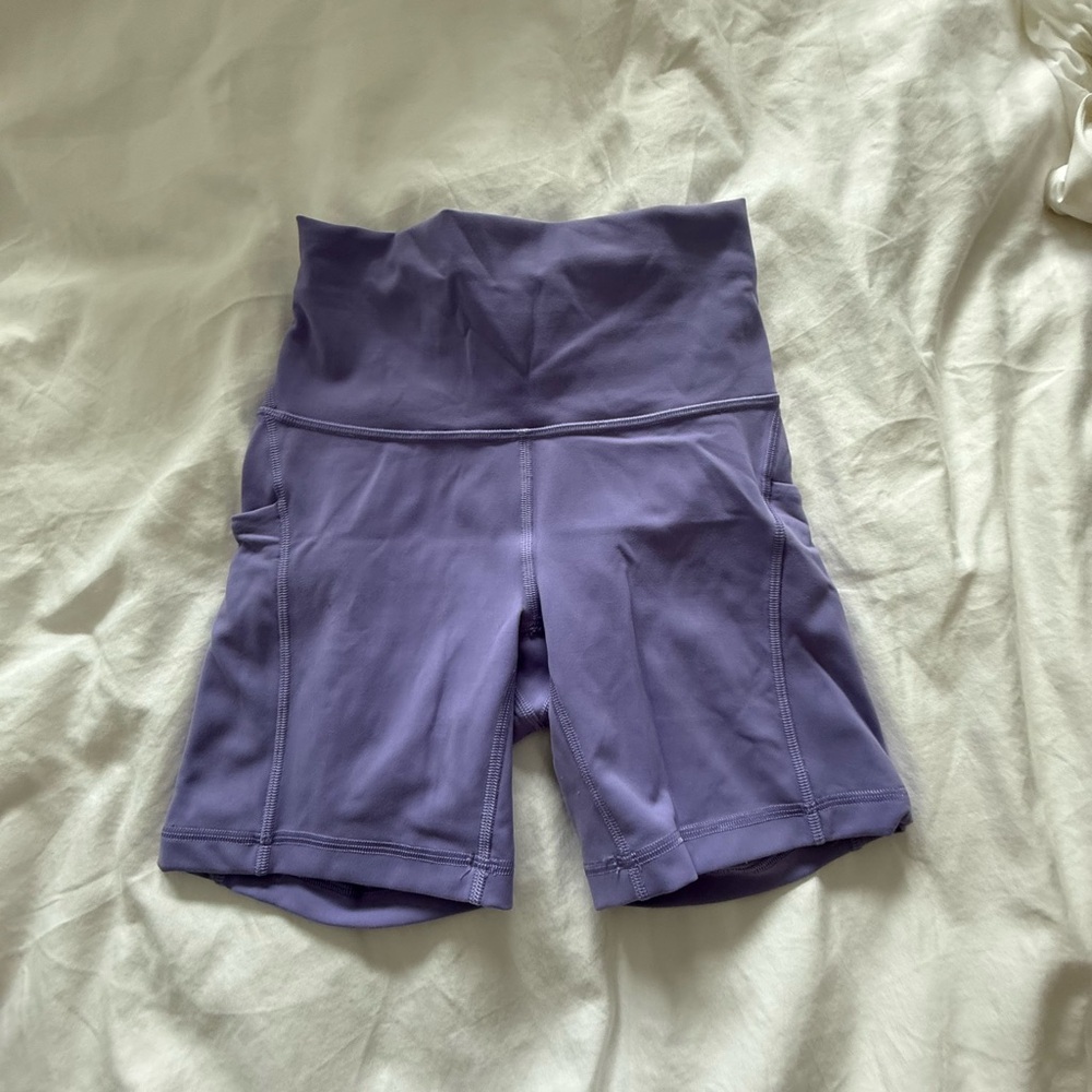Lululemon Athletica Purple Bike Shorts High-Waisted